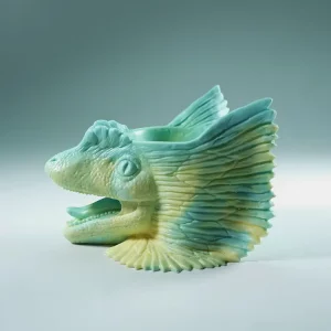 Pot Dino bleu et jaune